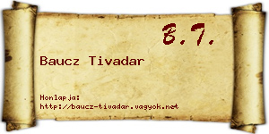 Baucz Tivadar névjegykártya
